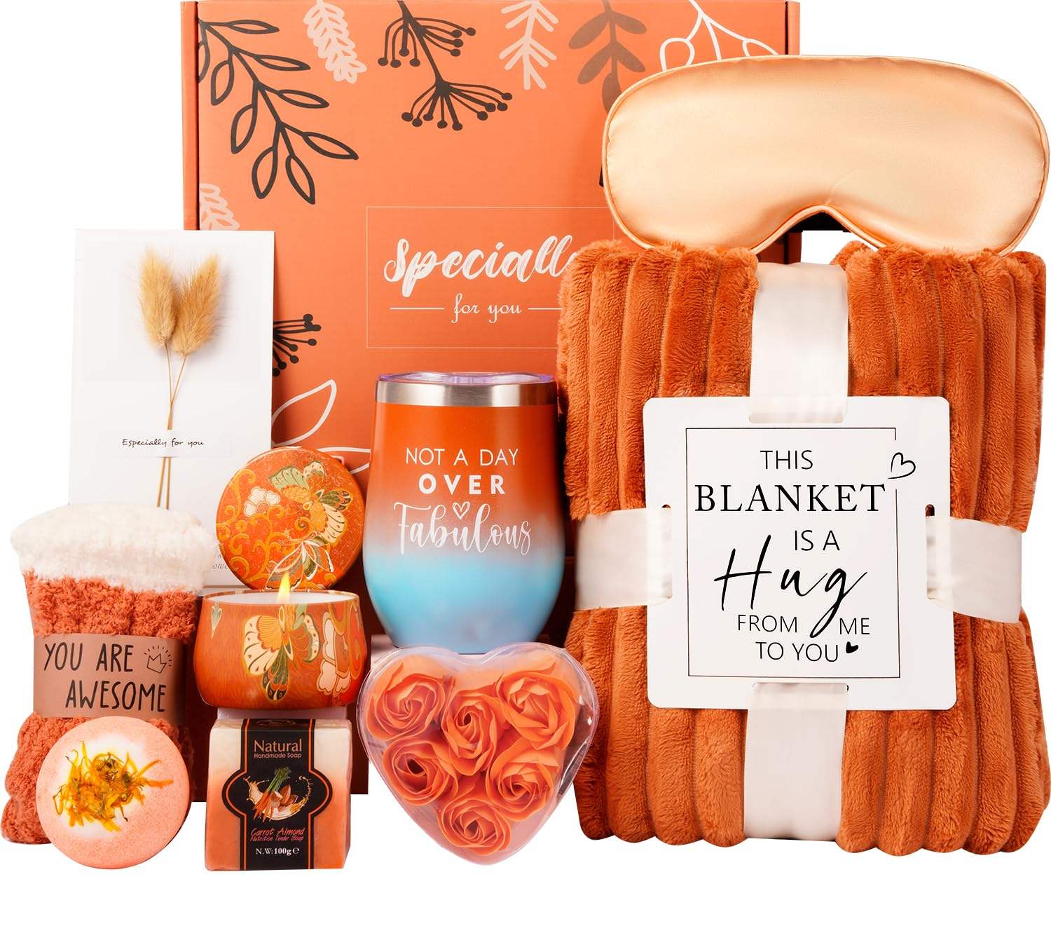 Whosale Mum Wife Sister Friend Girlfriend Orange Classic Fashion Trend Relaxing Spa Mothers Day Birthday Christmas Gifts Baskets