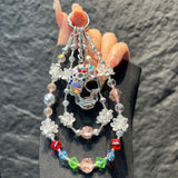 Silver‑Tone Skull Beaded Charm