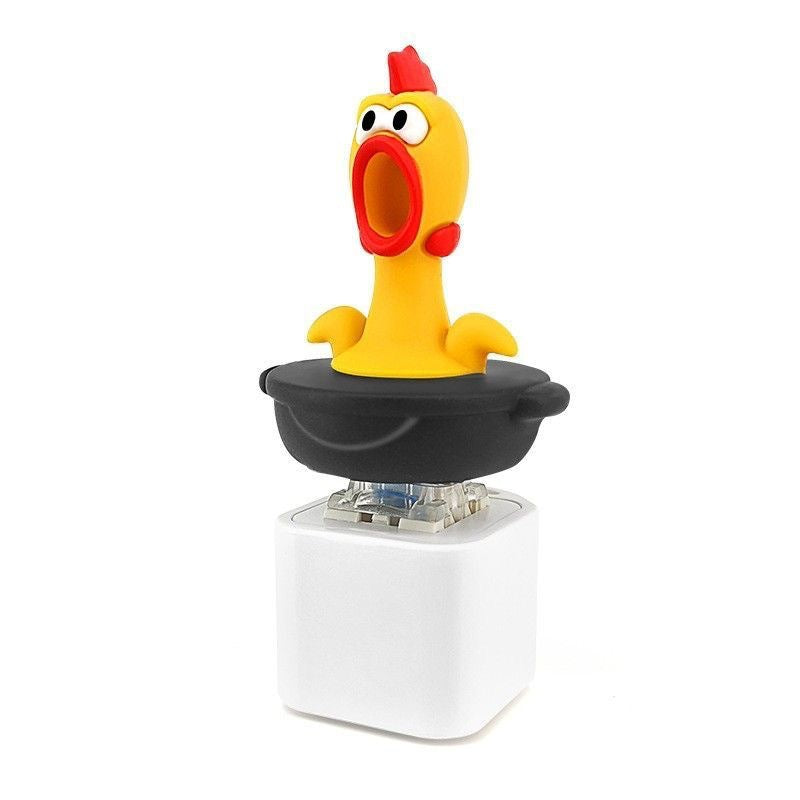 Cute Duck/ Frog/ Screaming Chicken/ Lizard Fidget Keychain Toy with LED Light & Sound, Fun Stress Relief Clicker Gift for Kids, Teens & Adults