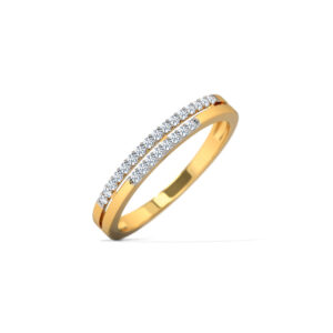 Sally Round Diamond Engagement Gold Ring