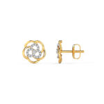 Floweret Cluster Diamond Stud Earrings